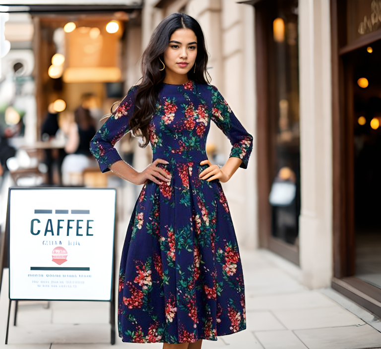 Vintage Garden Party Dress