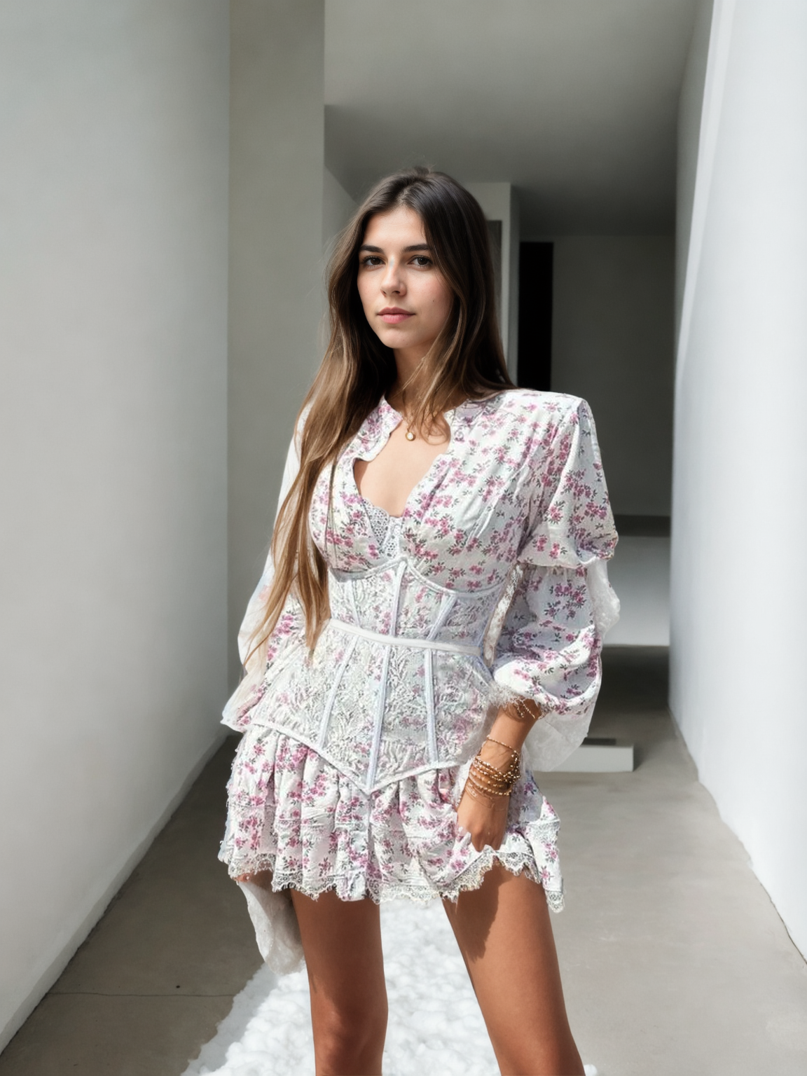Vera Cinch Printed Mini Dress