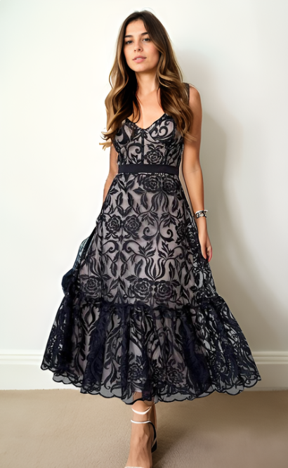 Velaria Embroidered Maxi