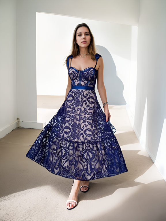 Velaria Embroidered Maxi
