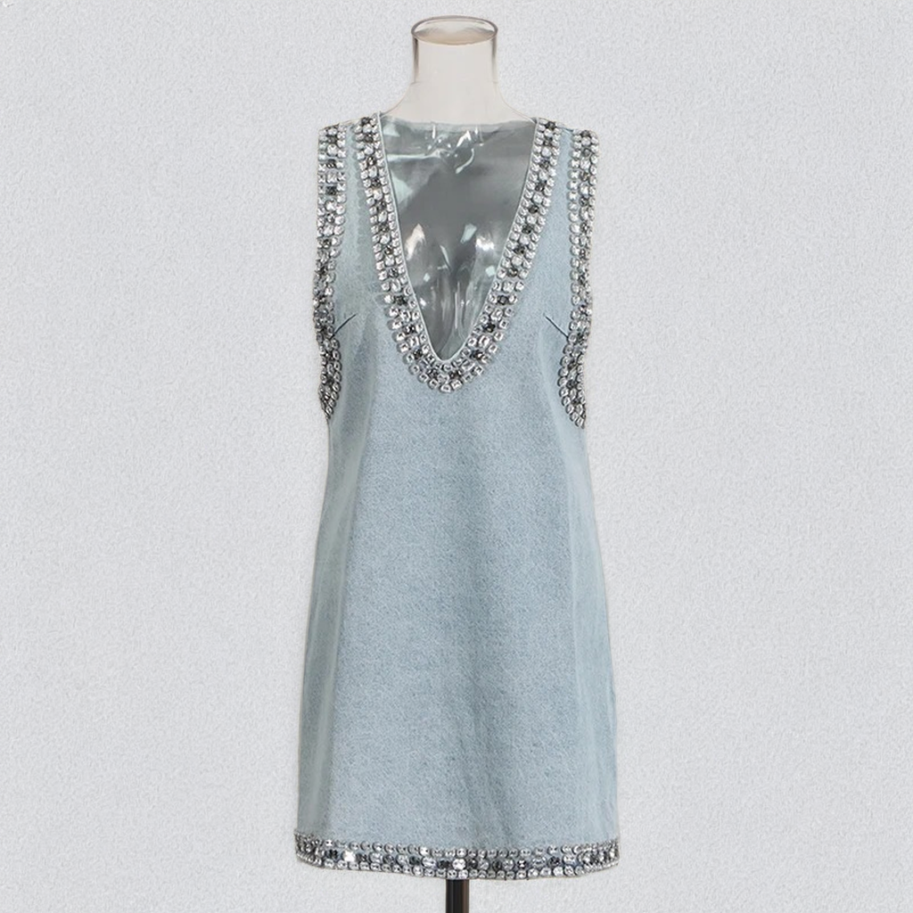 Fashion Personalized Sling Denim Dress Women