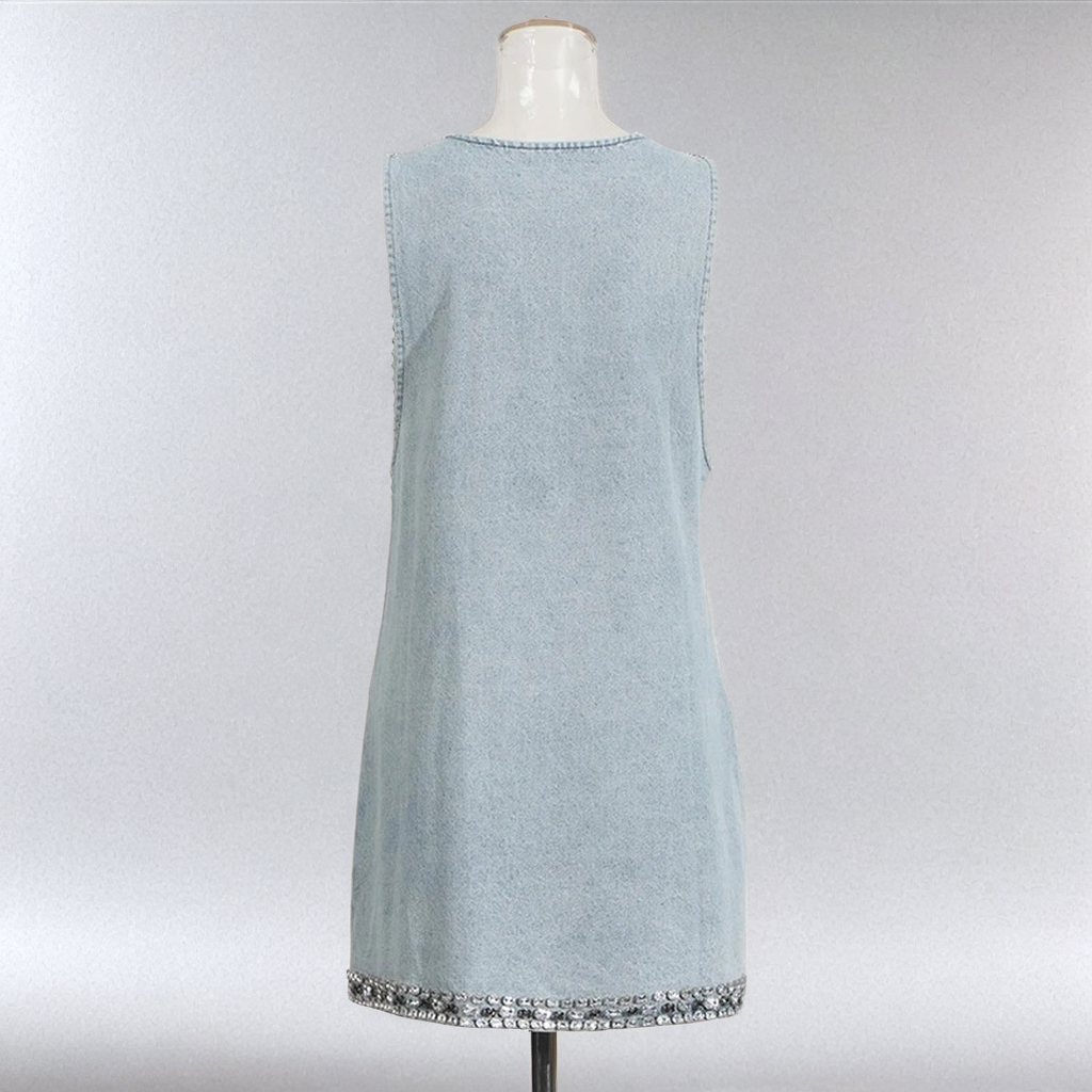 Fashion Personalized Sling Denim Dress Women