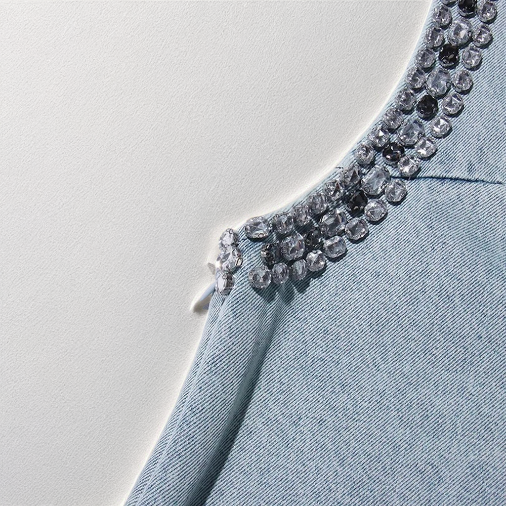 Fashion Personalized Sling Denim Dress Women