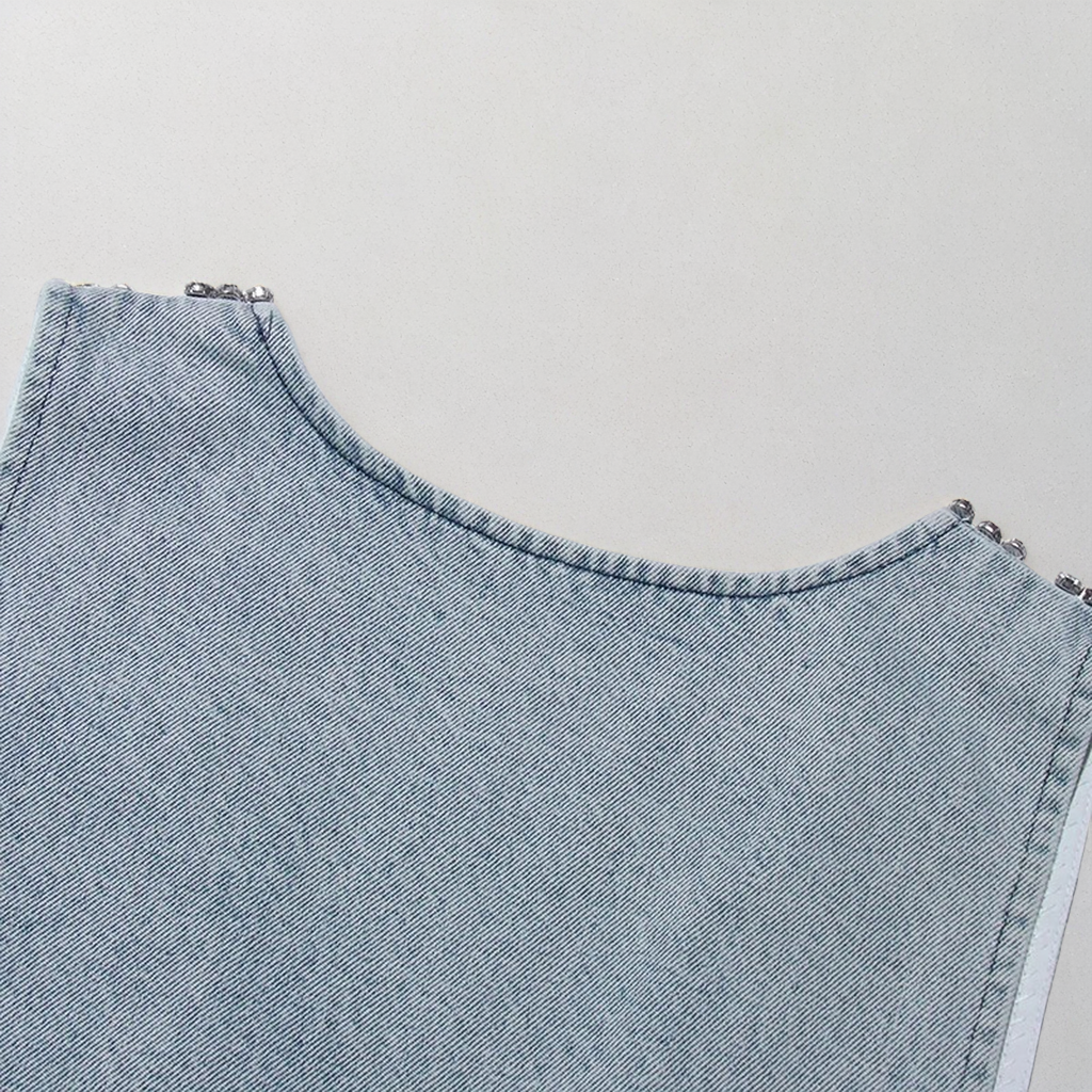 Fashion Personalized Sling Denim Dress Women