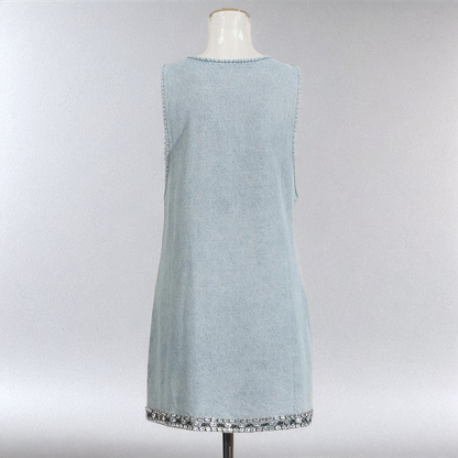 Fashion Personalized Sling Denim Dress Women